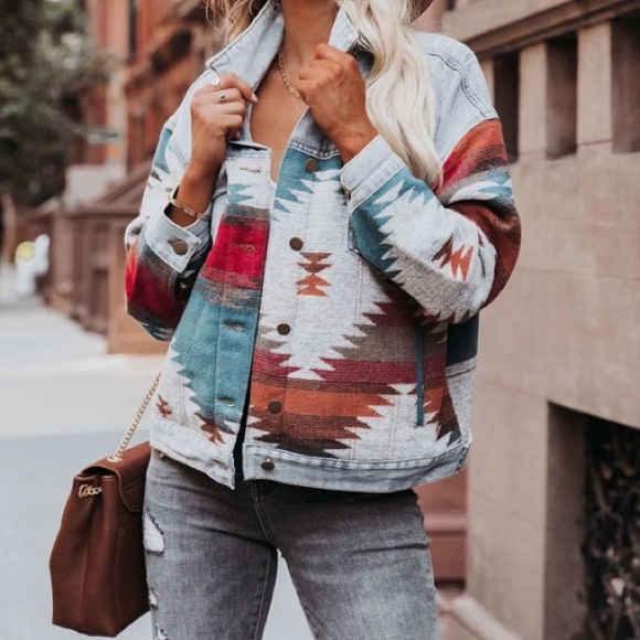 NWT POLAGRAM ASHBURY POCKETED WOVEN CONTRAST 🏜️ DENIM JACKET, Sz.S, BNWTIB - Picture 6 of 10